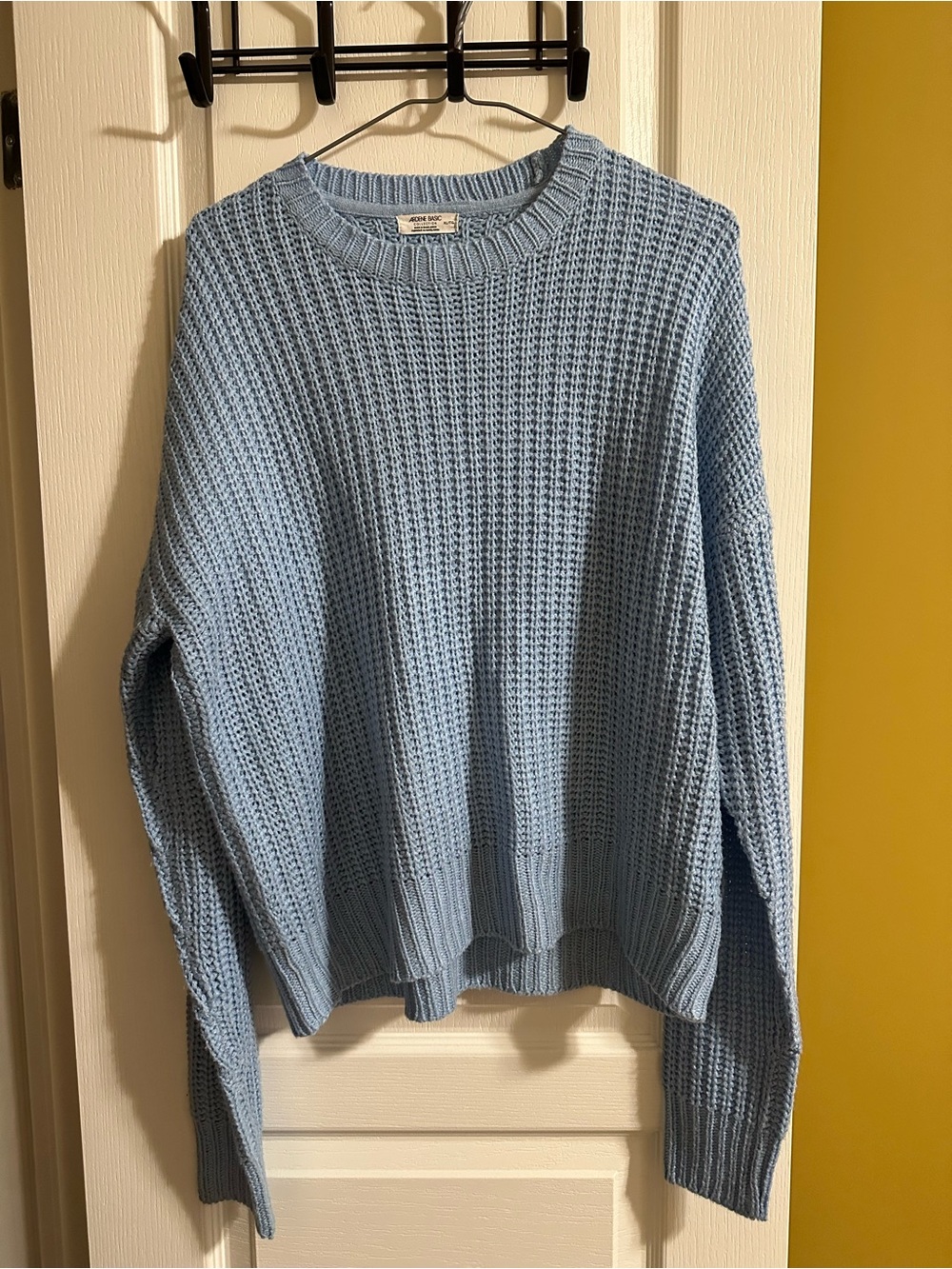 Ardene Light Blue Waffle Crew Neck Sweater